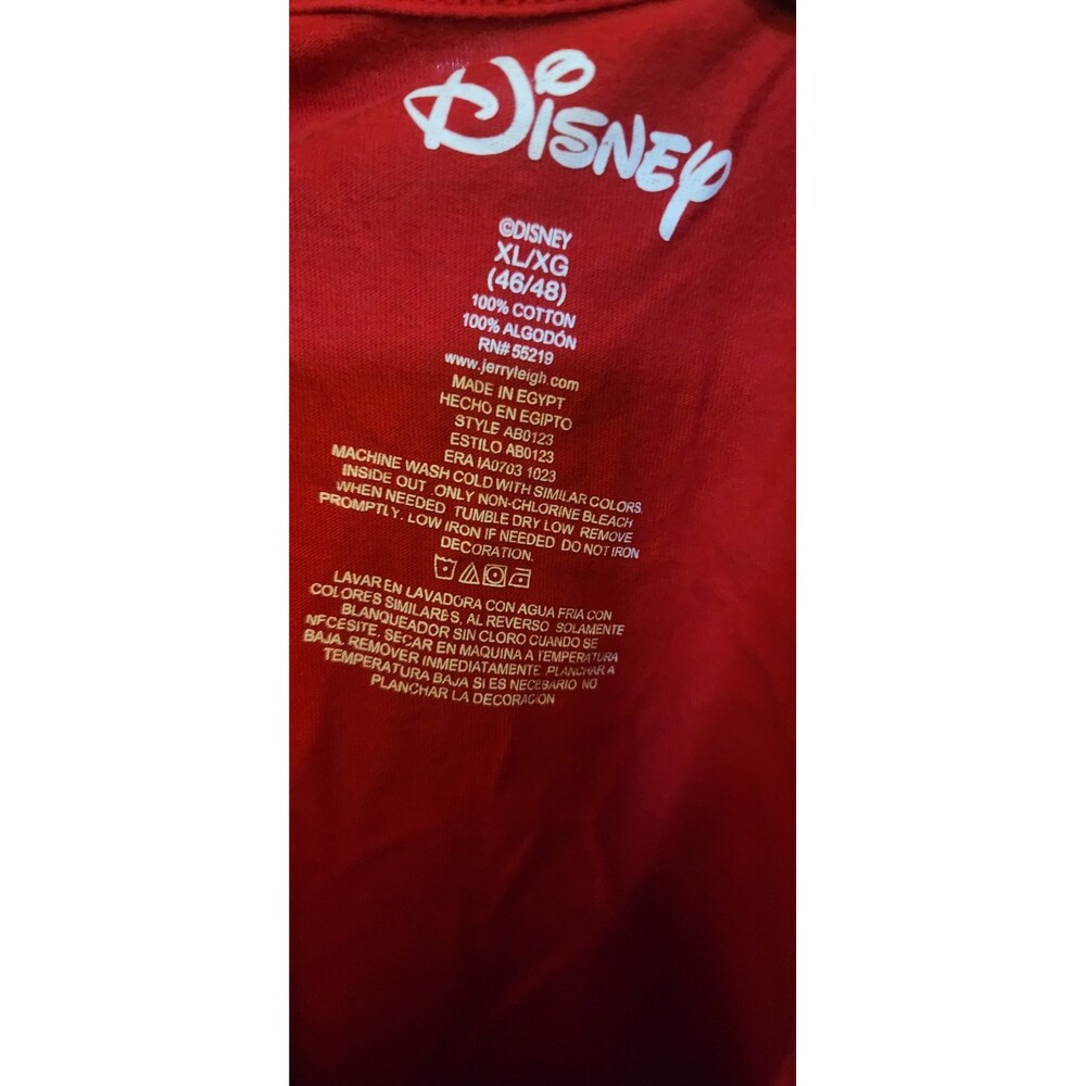 Disney Mickey Mouse Dad T-Shirt Mens XL Red Short Sleeve Graphic Tee CR80 Cotton - Picture 7 of 7